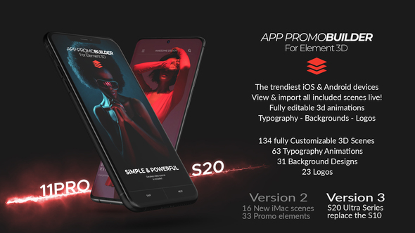 VideoHive App Promo Builder for Element 3D 24884226