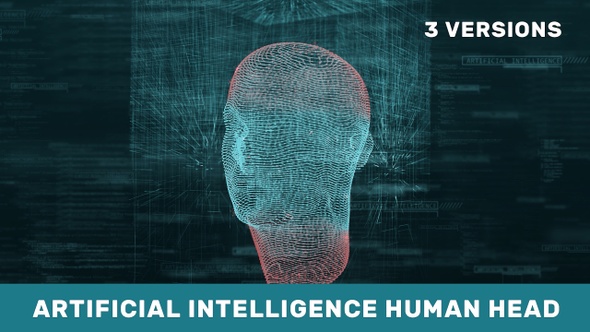 VideoHive Artificial Intelligence Human Head Technology 34240714