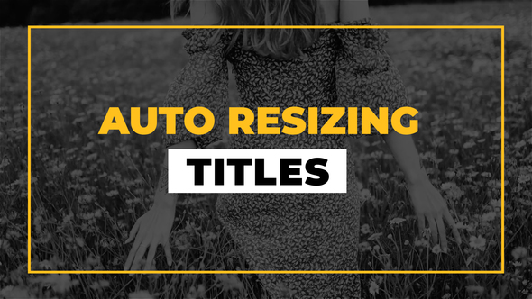 VideoHive Auto Resizing Titles 35479365