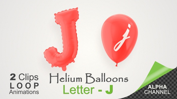 VideoHive Balloons With Letter – J 34158288
