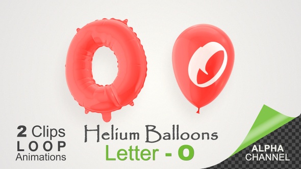 VideoHive Balloons With Letter – O 34213066
