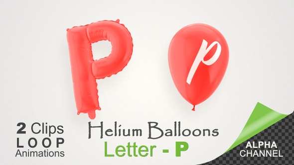VideoHive Balloons With Letter – P 34213404