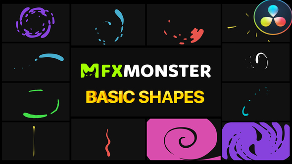 VideoHive Basic Shapes Pack | DaVinci Resolve 38162470