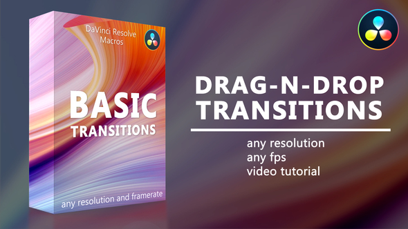 VideoHive Basic Transitions for DaVinci Resolve 36049313