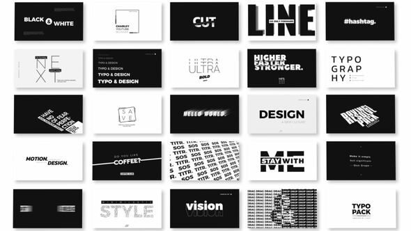 VideoHive Big Black Titles And Typography 38602101