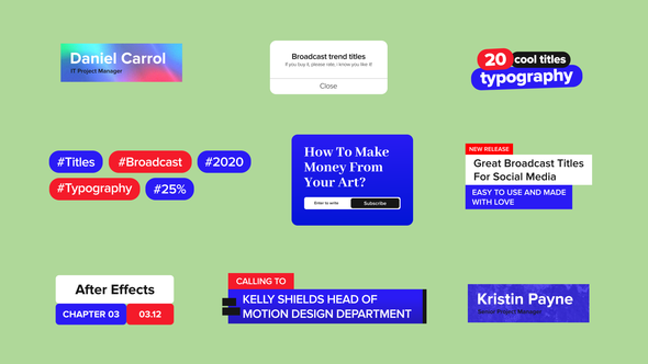 VideoHive Broadcast Social Media Titles 28682926