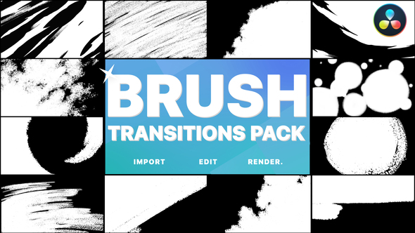 VideoHive Brush Transitions | DaVinci Resolve 37649146