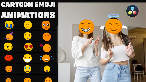 VideoHive Cartoon Emoji Animations for DaVinci Resolve 38163750