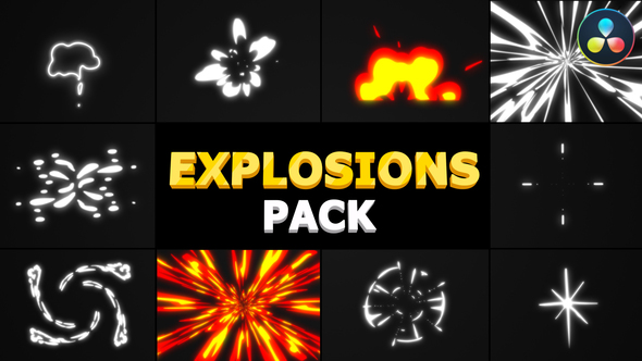 VideoHive Cartoon Explosions Pack | DaVinci Resolve 36110037