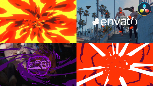 VideoHive Cartoon Extreme Logo Pack for DaVinci Resolve 37915883