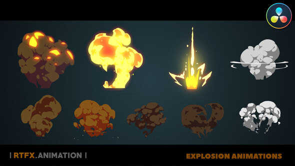 VideoHive Cartoon Flash 2D FX explosions [Davinci Resolve] 37780795