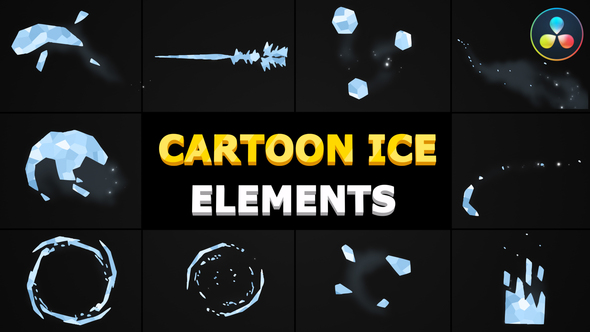 VideoHive Cartoon Ice Elements | DaVinci Resolve 36210352