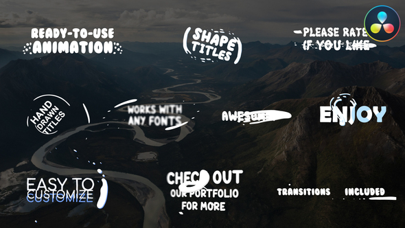 VideoHive Cartoon Shape Titles | DaVinci Resolve 37500822