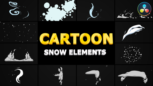 VideoHive Cartoon Snow Elements | DaVinci Resolve 35275534