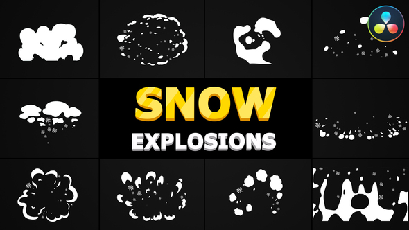 VideoHive Cartoon Snow Explosions | DaVInci Resolve 34990912
