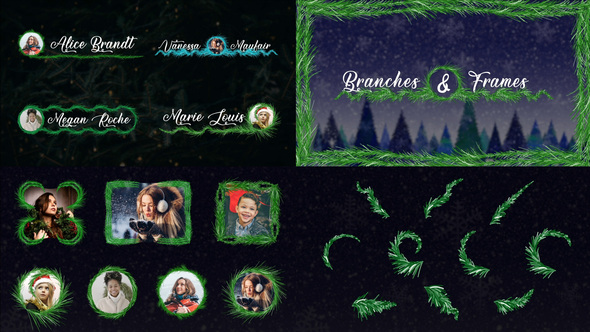VideoHive Christmas Branches And Vignettes for DaVinci Resolve 35291995