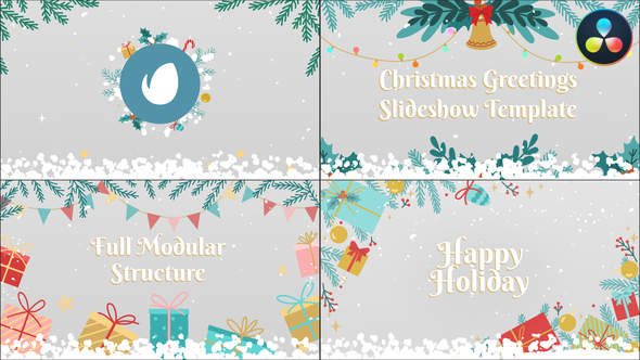 VideoHive Christmas Greetings Slideshow | DaVinci Resolve 34804738