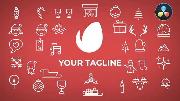 VideoHive Christmas Icons And Logo Reveal || DaVinci Resolve 35287719