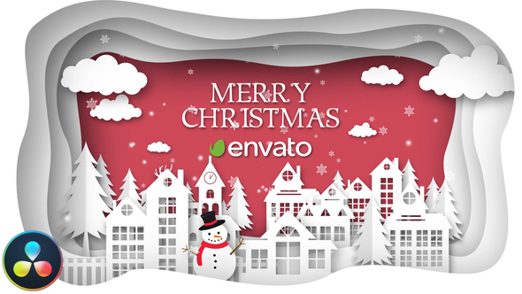 VideoHive Christmas Paper Town Wishes – DaVinci Resolve 34641212