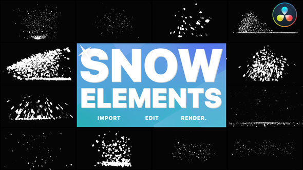 VideoHive Christmas Snow Elements | DaVinci Resolve 35290822