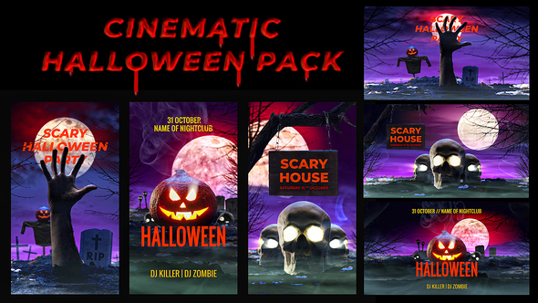 VideoHive Cinematic Halloween Pack DR 34041819
