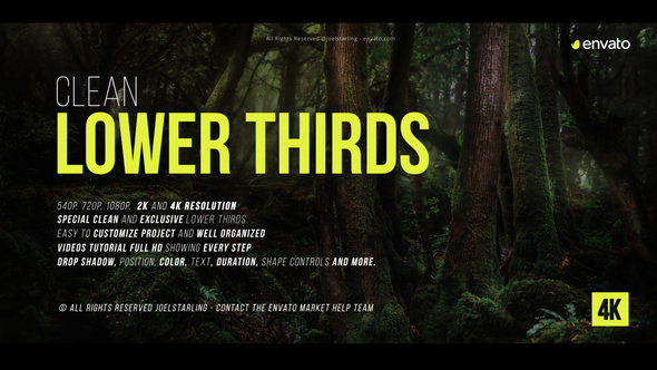 VideoHive Clean Lower Thirds for DaVinci Resolve 37093047