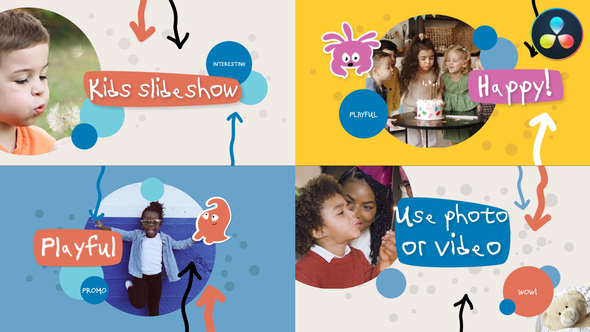 VideoHive Colorful Fun Slideshow for DaVinci Resolve 37916110