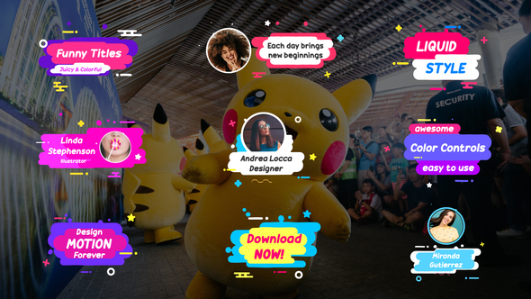 VideoHive Colorful Lower Thirds Pack || After Effects 29314127