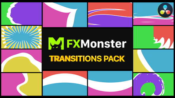 VideoHive Colorful Transitions Pack | Davinci Resolve 37724600