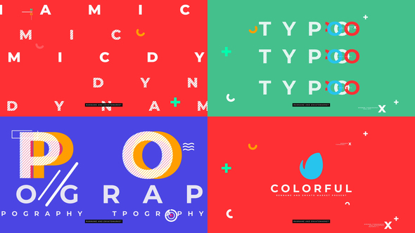 VideoHive Colorful Typo Intro 28825359