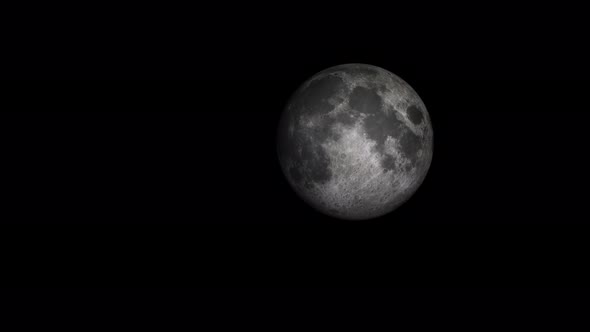 VideoHive Concept 1-U1 View of the Realistic Moon from Space 34160825