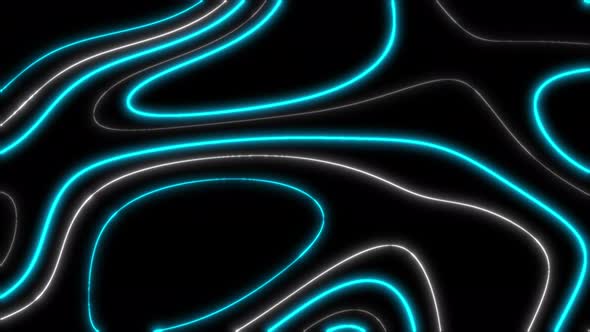VideoHive Concept 4-T1 Abstract Liquid Lines Cyan Animation Background 34158714