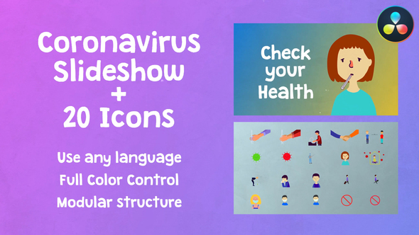 VideoHive Coronavirus Slideshow | DaVinci Resolve 38317081