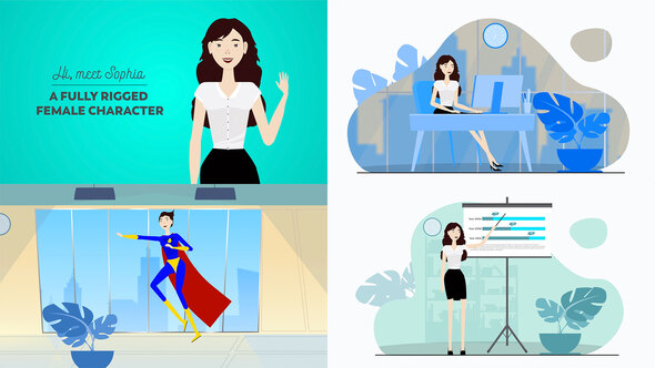 VideoHive Corporate Female Character Toolkit Vol.1 28452131