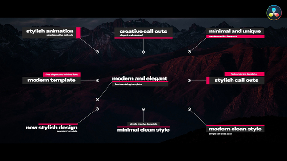 VideoHive Creative Call Outs For DaVinci Resolve 33799198