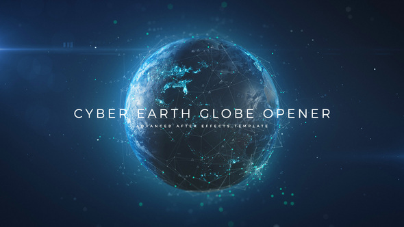 VideoHive Cyber Earth Globe Opener 29647647