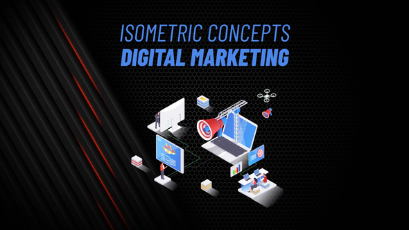 VideoHive Digital Marketing – Isometric Concept 31223548