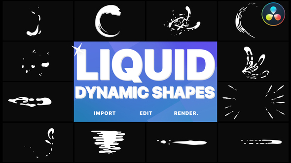 VideoHive Dynamic Liquid Shapes | DaVinci Resolve 34053205