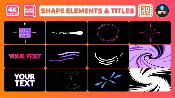VideoHive Dynamic Shapes And Titles | DaVinci Resolve 34487292