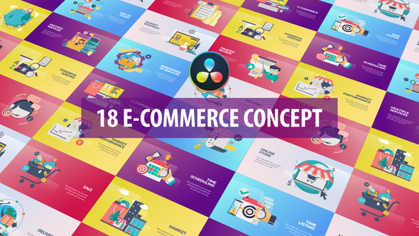 VideoHive E-Commerce Concept Animation | DaVinci Resolve 32514761
