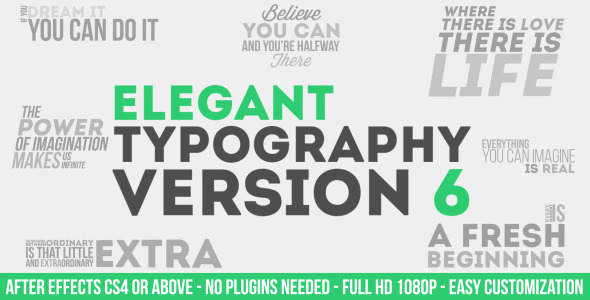 VideoHive Elegant Typography V6 9008689