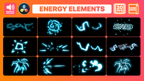VideoHive Energy Elements & Titles | DaVinci Resolve 34000826