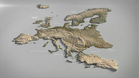 VideoHive Europe Map DR 33140512