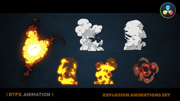 VideoHive Explosion 2D FX animations [DaVinci Resolve] 36183750