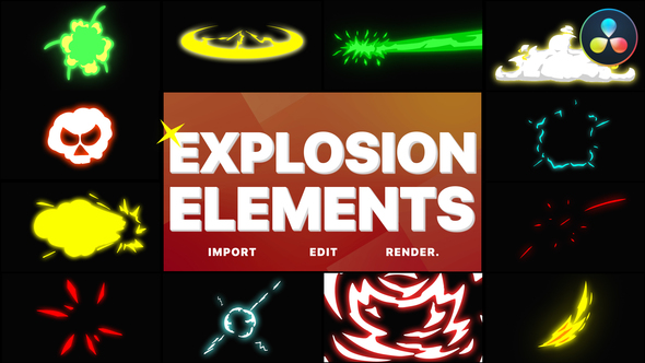 VideoHive Explosion Elements | DaVinci Resolve 36334179