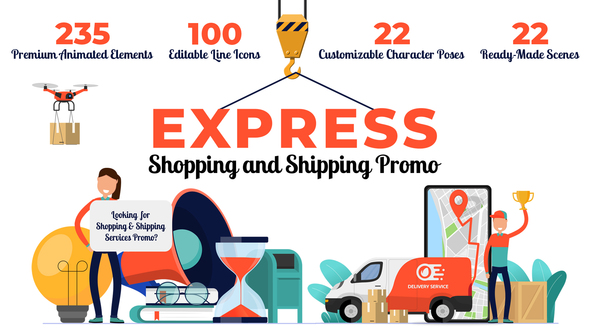 VideoHive Express Shopping & Shipping Promo 26851115
