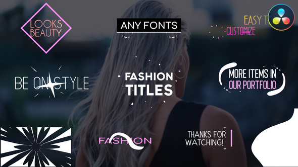 VideoHive Fashion Titles Collection | DaVinci Resolve 37260038