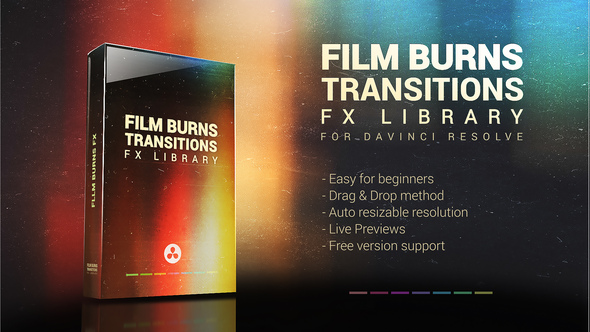 VideoHive Film Burns Transitions & FX Pack for DaVinci Resolve 38274472
