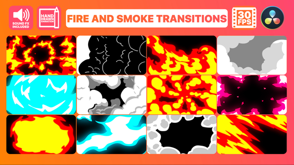 VideoHive Fire And Smoke Transitions | DaVinci Resolve 34624724