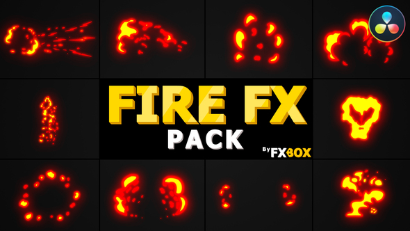 VideoHive Fire Elements Pack | DaVinci Resolve 33527548